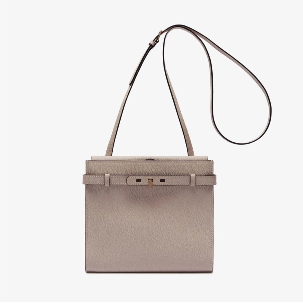 Valextra B-Tracollina crossbody handbag in nude pink